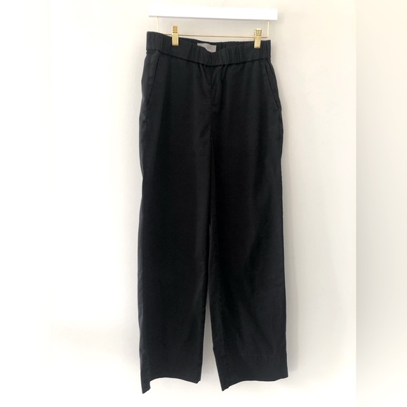 Everlane wide legged pull on pants, black, EUC - Picture 1 of 7